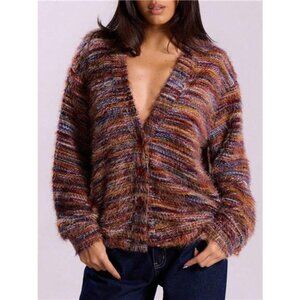 V-Neck Long Sleeve Cardigan